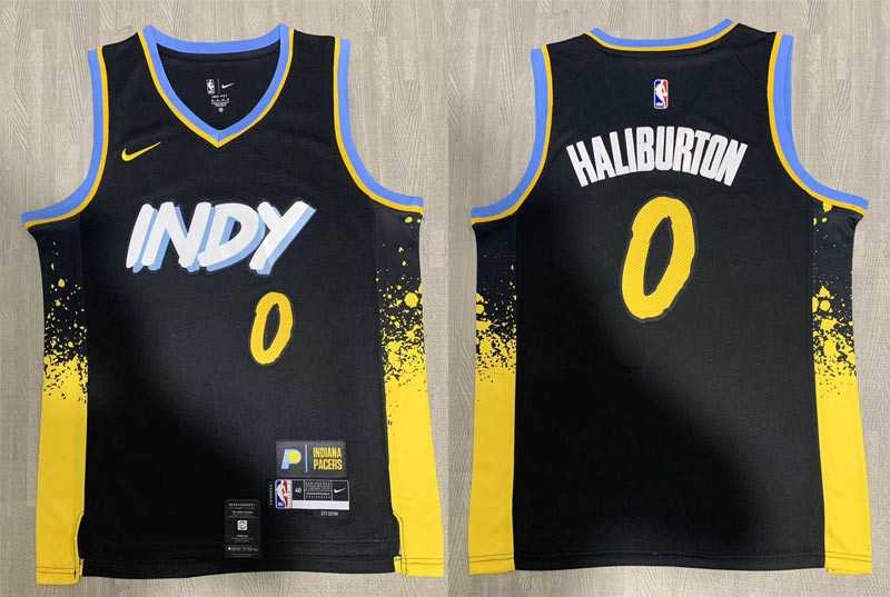 Indiana 0 DTyrese Haliburton Black Nike 2023-24 City Edition Swingman Jersey,We sell and wholesale Indiana 0 DTyrese Haliburton Black Nike 2023-24 City Edition Swingman Jersey on line form chian!